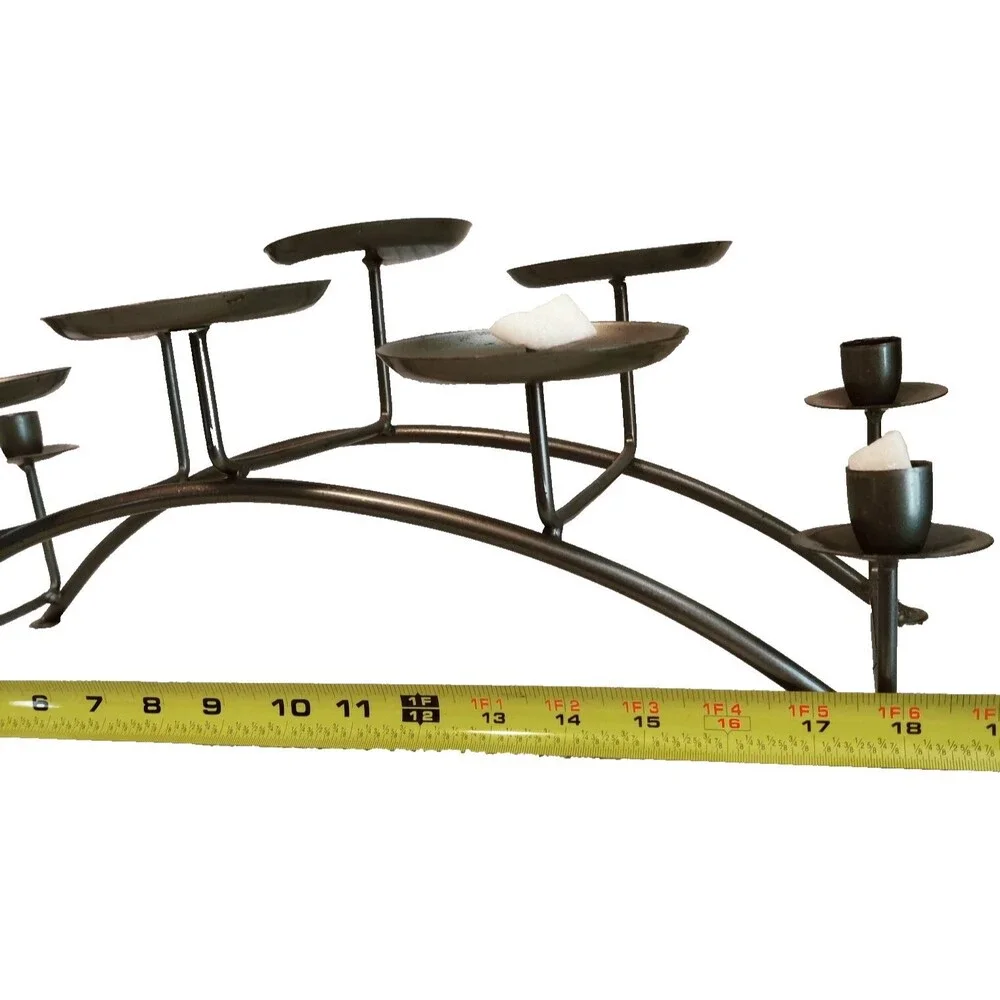 Crate & Barrel 10-Candle Arched Wrought Iron 18.5x9